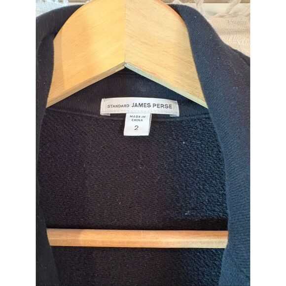 Standard James Perse Black Knit Blazer Jacket Career Casual - Picture 2 of 11